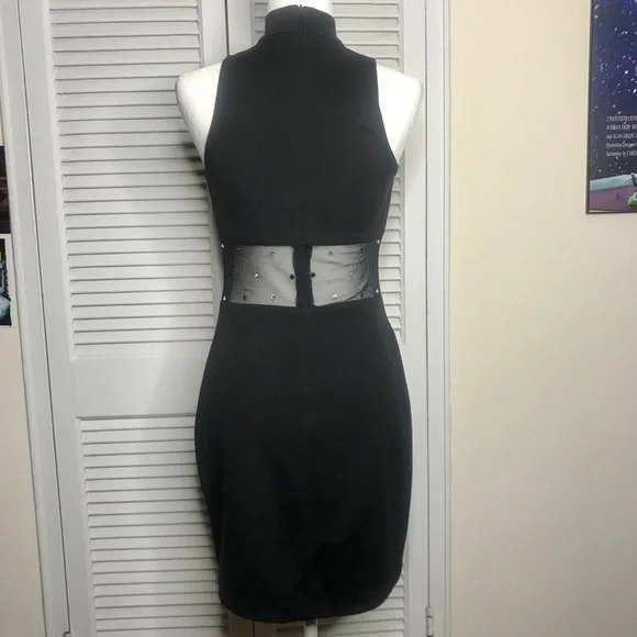 Vintage Climax PM Black Rhinestone Cocktail Dress - Picture 3 of 4